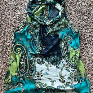 New Directions sleeveless paisley top XL